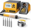 SEEKONE 60W Soldering Station 180℃ - 480℃(356°F - 896°F)Soldering Iron Station with 5 Extra Iron Tips, ESD Safe, 3 Preset Channels, °C/ºF Conversion, Auto Sleep, Calibration Support & Power-on Memory