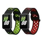 kwmobile Straps Compatible with Samsung Galaxy Fit 3 Straps - 2x Replacement Silicone Watch Bands