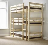 STRICTLY BEDS&BUNKS Triad Triple Sleeper with Side Ladder, 3ft Single