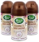 3 PACK, AIRESS AUTOMATIC SPRAY REFILLS 250ML AIR FRESHNER AIRESS SELECT SCENTS (Vanilla & Wild Orchid)