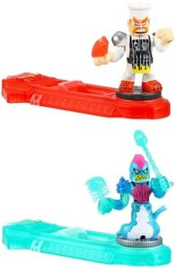 Akedo Legends of Powerstorm | Versus Pack | 2 Mini Battling Action Figures and 2 Battle Controllers | Epic Briny Versus Bun Burner, Multicolor (15170)