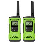 Motorola Solutions Talkabout T600 H2O Rechargeable Two-Way Radios, 2 Pack, - Green/Black