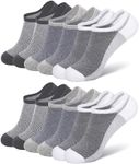 YANGTE Trainer Socks 6 Pairs Ankle Socks Mens Invisible Low Cut Non Slip Breathable No Show Socks Multipack Size 9-11