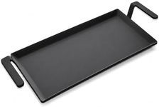 Large Premium Carbon Steel Griddle for Grills, Gas Stove and Induction, Double Burner Cooking Griddle, Professional Pre-Seasoned Cookware, 24'' x 10.5''