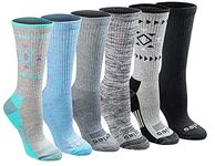 Dickies womens Dritech Advanced Moisture Wicking Crew Sock (6/12 Packs)Tribal (6-pairs),Shoe Size: 6-9