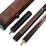 CUESOUL Classic Handmade 57" Rosewood 3/4 Piece Snooker Cue and Cue Case and Extension (CSSC007)