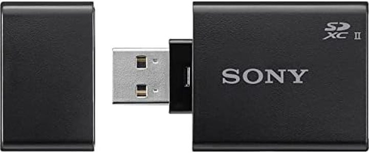 Sony MRW-S1 High Speed Uhs-II USB 3.0 Memory Card Reader/Writer for SD Cards Black 2.26" x 1.25" x 0.44"