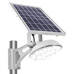 XRDZYXGS Solar Street Light,Outdoor Lights LED Solar Powered Street Lights Radar Sensor and Remote Control IP65 Waterproof Security Light with Adjustable Solar Panel for Garage Patio Garden Parking