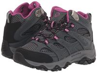 Merrell Moab 3 Mid Waterproof Hiking Shoe, Granite/Berry, 12 US Unisex Big Kid