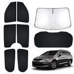 T TGBROS Privacy Sunshade Custom Fit for 2017-2023 Chrysler Pacifica Accessories Windshield Side Rear Window Full Set Car Sun Shades Foldable Blocks UV Rays Keeps Your Vehicle Cool 8PCS