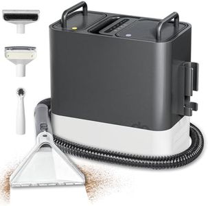 Carpet Cleaner with Steam/Hot/Cold Water, 17000PA Strong Suction Wet & Vacuum Cleaner, Built-in Water Tank, 3 Brushes, Lift The Toughest Stains with Steam Technology for Carpet, Pet Stains, Sofa, Car