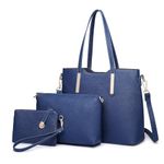 Miss Lulu Women Fashion Handbag Shoulder Bag Purse Faux Leather Tote 3 Piece