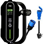 PME Portable EV Charger 7.2kW for Cars, 6m Cable, Large LCD, Adjustable Current, 32A (1 Phase), All in-Built protections | Model: HyperCharge, IP67 Waterproof (7.2kW + Jumper)
