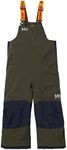 Helly-Hansen Kid's Rider 2 Insulated Waterproof Windproof Breathable Bib Ski Pants, 431 Utility Green, 1