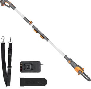 WORX 18V Cordless Pole Chainsaw – 20cm Telescopic, 2Ah Battery, 3.6m Reach