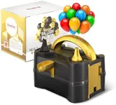 Bezente Balloon Pump Electric, Portable Balloon Inflator Pump Electric Air Pump for Balloons Dual Nozzle Electric Balloon Pump for Birthday Wedding Graduation Party Decorations