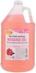 SPA REDI - Massage Oil, Sensual Rose, 128 Oz - Professional Pedicure, Manicure, Full Body Massage Therapy, Made with Almond Oil, Cotton Seed Oil, Sunflower Oil, Avocado Oil, Essential Oils, Vitamin E