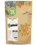 Wholefood Earth Organic Popping Corn – 1kg | GMO Free | Vegan | High Fibre | Certified Organic