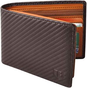 BIAL Mens Wallet, RFID Blocking Wallet, Wallets Mens, Bifold Wallet, Flip Wallet, Wallets for Men, Slim Bifold Wallet, 2 ID Window Wallet, Superfine Fiber PU Synthetic Leather