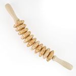 Whchiy Therapy Massager Roller Accessories Anti Cellulite Massage Roller Tool Massager Wooden Massage Tool Relax Tight Muscles for Body (Wood)