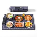 RemixOri Food Warming Mat, 6 Temperature & 5 Timer Settings Electric Warming Tray for Customized Full Surface Heating, Reassuring Child Lock, Fast Heating Silicone is Easy to Clean & Roll up to Store