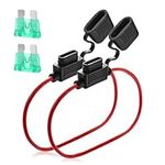 Enhance Vehicle Safety with 12V Inline Fuse Holder Standard 2 Pcs Set - Waterproof Blade Fuse Holder for Car, Truck, Motorcycle, Boat - Includes 30A Fuse