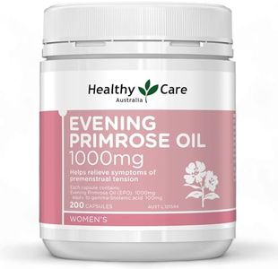 Healthy Care Evening Primrose Oil Capsules - Natural Solution for Skin Health and Hormonal Balance - Premium Quality Dietary Supplement - 1000 mg - 200 Capsules