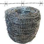 1200FT (365m) Barbed Wire, 4 Point Barbed Wire Fence Perfect for Crafts, Fences, and Critter Deterrent,16 Gauge Barb Craft Wire (1200FT)