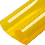 HOMSUN Colored Window Film Clear Decorative Glass Tint Sun Blocking Heat Control Self Adhesive Window Tint (12 X 48 Inch, Yellow)