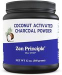Large 12 Oz. Coconut Activated Charcoal Powder. Whitens Teeth, Rejuvenates Skin and Hair, Supports Better Digestion. USA-Owned Producers, Free Scoop