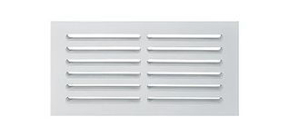 Snug Vent - 3/4 x 8 x 16 Inch Sturdy MDF Cold Air Return Grill - Wood Wall Vent for Home Improvement - Primed White and Ready to Paint - Flexible Install Options