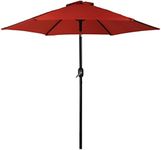 Sunnydaze 7.5 Foot Outdoor Patio Umbrella with Tilt & Crank, Aluminum, Burnt Orange