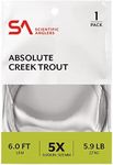 Scientific Anglers Absolute Creek Trout 6' Leader Single Pack 3X