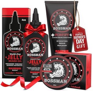 Bossman Essentials Beard Kit - Beard Oil, Conditioner, and Balm (Hammer Scent)