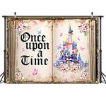 AIIKES 7x5FT Fairy Tale Book Photography Backdrop Once Upon A Time Backdrop Color Castle Story Book Backdrop Princess Birthday Wedding Party Decoration Backdrop Studio Props 12-542