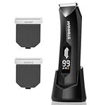 ManWills Ball Trimmer for Men - 2 Replaceable Ceramic Blades - Sharp & Gentle, Ball Shaver Men IPX7 Waterproof, Body Trimmer Men with Recharge Dock, Pubic Hair Trimmer Men, 7000RPM Mens Grooming Kit