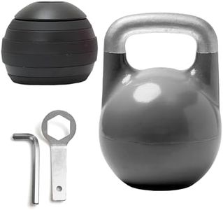Kettlebell Kings Adjustable Competition Kettlebell - Adjustable Weight from 26 lb to 70 lb - Includes 7 Weight Plates for Strength Training at Home or Gym - Durable Steel Shell for Long-Lasting Use