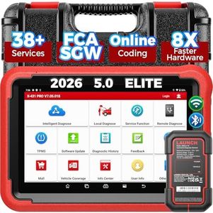 LAUNCH X431 PROS V 5.0, Bidirectional Scan Tool PROS V+ 5.0 Elite with 2025 Newly Released DBSCar VII Connector,38+ Reset for All Cars,ECU Online Coding,CANFD,FCA AutoAuth,VAG Guide,2 Yrs F-Ree Update