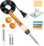 Soldering Iron Kit, KLARYTYMA 60W Upgraded Soldering Iron with ON-Off Switch, Adjustable Temperature and Fast Heating Thermostatic Design, for Circuit Board Repair and Electronic DIY Project