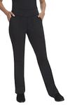 Healing Hands Purple Label Yoga Women's Tori 9133 5 Pocket Knit Waist Pant Scrubs- Black- Medium