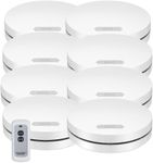 8 Pack Wireless Interconnected Photoelectric Smoke Alarm with Remote, 10 Year Lithium Battery, Compliant in All States Including Queensland 2022 Laws,AS 3786:2014 Certification