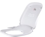 KOHLER PureClean Square Bidet Toilet Seat, with Self Cleaning Nozzle, Retractable wand, Front and Rear wash, Water pressure control through Easy-to-use Lever (White, Square, Plastic)