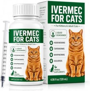 Cat Dewormer for Cats, Broad Spectrum Wormer for Tapeworms, Roundworms & Hookworms, Supports Digestive Comfort & Daily Intestinal Wellness