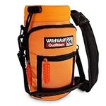 Wild Wolf Outfitters Water Bottle Holder - 32 oz Tactical Carrier with Adjustable Shoulder Strap and Pockets - Military-Grade Sling Bag for Hiking, Travel, Outdoor - Navy
