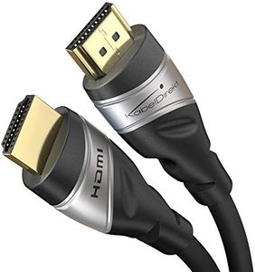 8K HDMI 2.1 Cable – 10ft – Ultra High Speed HDMI Cord, Officially Licensed & Designed in Germany (HDMI 2.1 Certified, 8K@60Hz, HDMI eARC, Perfect for PS5/Xbox/Switch, Silver/Black) – by CableDirect