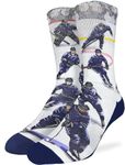 Good Luck Sock Men's Ice Hockey Players, Blue Socks, Adult