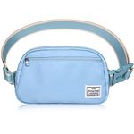 DMLuna Small Crossbody Bags for Women Trendy, Lightweight Waist Pack for Women & Men, Mini Belt Bag, Waist Bag with Adjustable Strap for Running Workout Traveling, Sky Blue