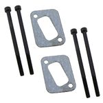 LUORNG 2pcs Muffler Exhaust Gasket with 4pcs Bolts for Husqvarna Chainsaw 340 345 346XP 350 351 353 and Jonsered 2150 2153 544028301 Chainsaws Parts and Accessories