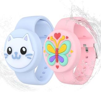 Waterproof AirTag Bracelets for Kids, Hidden Silicone Wristbands, 2 Pack