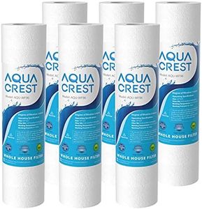 AQUA CREST AP110 Whole House Water Filter, Sediment Filter, 5 Micron, Replacement for 3M® Aqua-Pure AP110, Culligan® P5, APEC, GE FXUSC, Whirlpool®, Any 10" x 2.5" Home Water Filter, Pack of 6